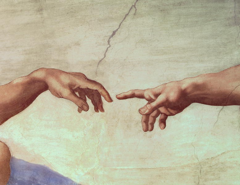 Michelangelo Buonarroti The Creation of Adam hand